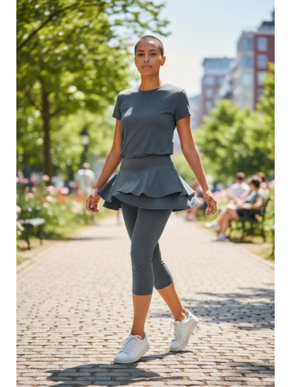 Lands'End Leggings w/skirt